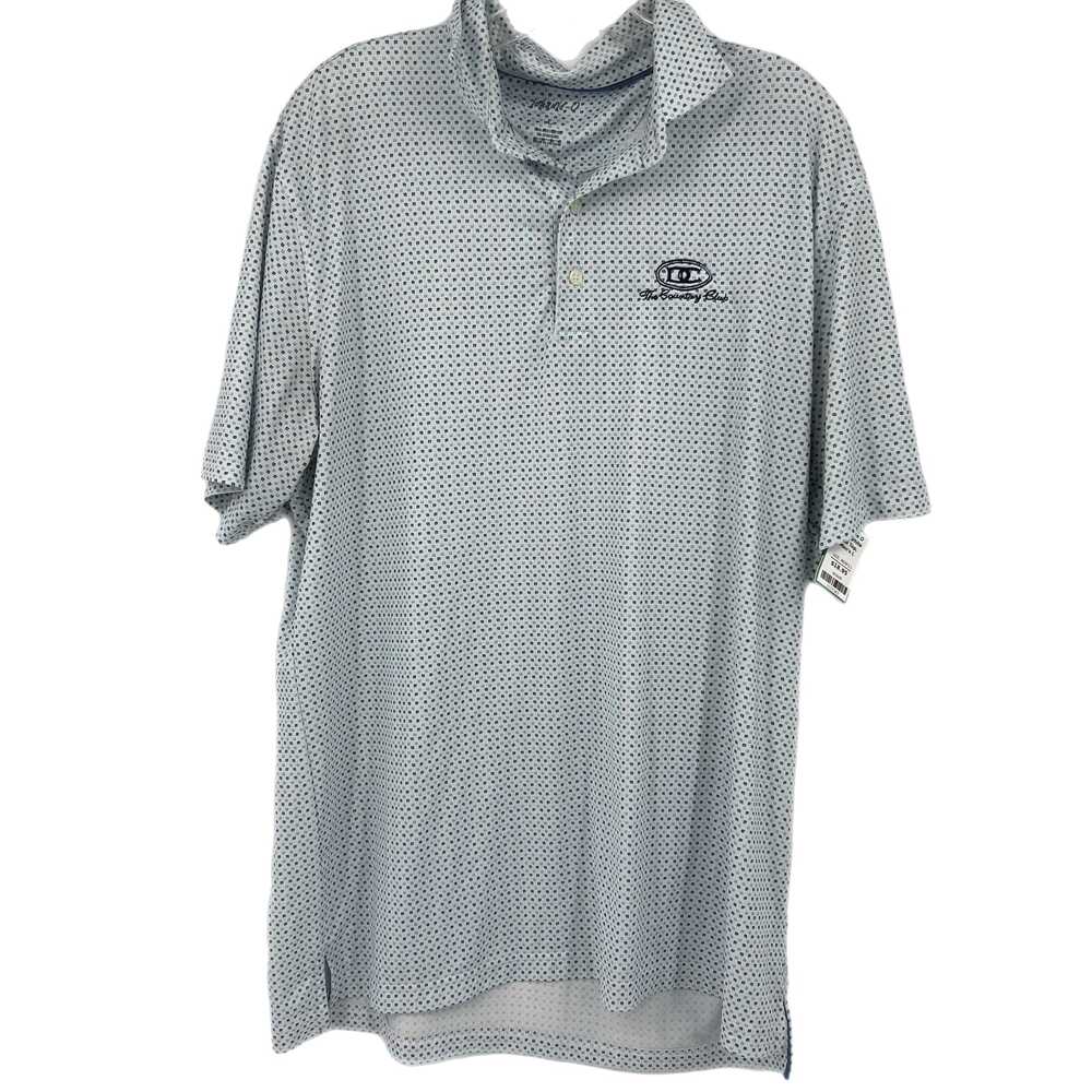 johnnie-O Blue/White Classic Polo Shirt | Men’s Size L